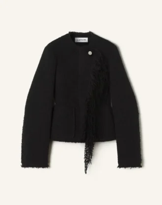 Asymmetrical Jacket in Bouclé Wool Asymmetrical Jacket in Bouclé Wool