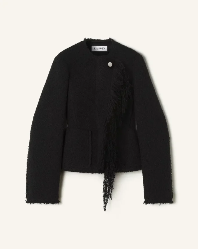 Asymmetrical Jacket in Bouclé Wool Asymmetrical Jacket in Bouclé Wool