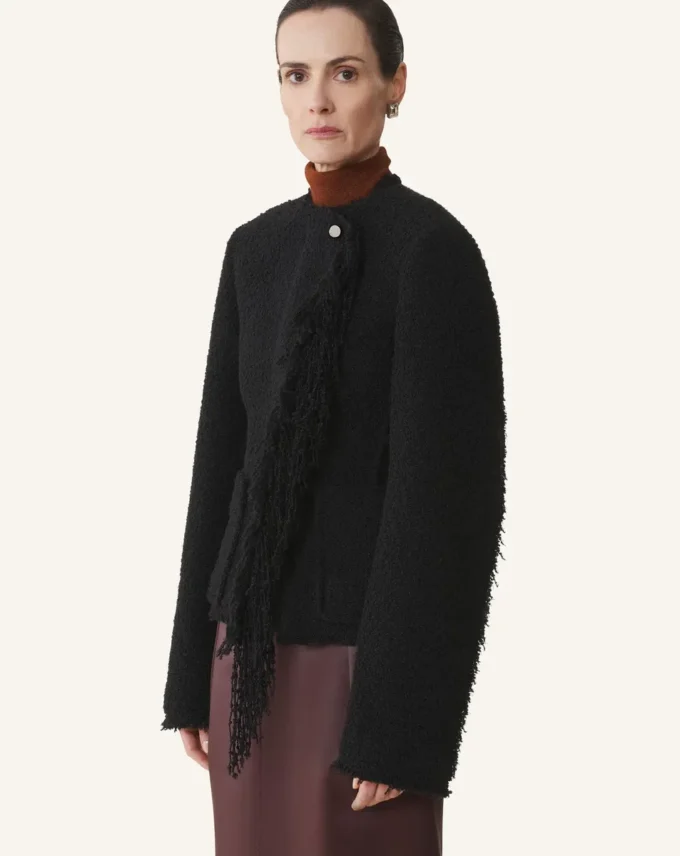 Asymmetrical Jacket in Bouclé Wool Asymmetrical Jacket in Bouclé Wool