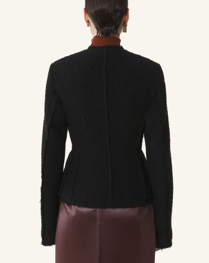 Asymmetrical Jacket in Bouclé Wool Asymmetrical Jacket in Bouclé Wool
