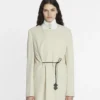 Belted Wool Blend Jacket