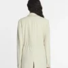 Belted Wool Blend Jacket