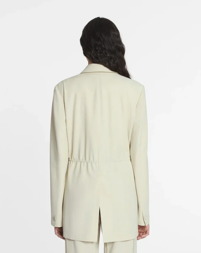 Belted Wool Blend Jacket