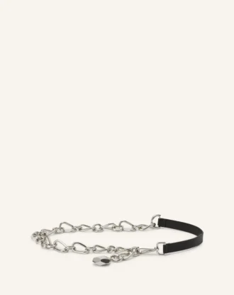 Catch by Lanvin Leather and Metal Chain Belt Catch by Lanvin Leather and Metal Chain Belt