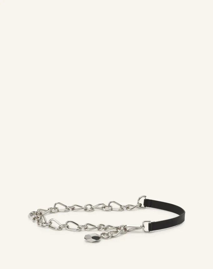 Catch by Lanvin Leather and Metal Chain Belt Catch by Lanvin Leather and Metal Chain Belt