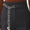 Catch by Lanvin Leather and Metal Chain Belt Catch by Lanvin Leather and Metal Chain Belt