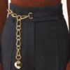 Catch by Lanvin Leather and Metal Chain Belt Catch by Lanvin Leather and Metal Chain Belt