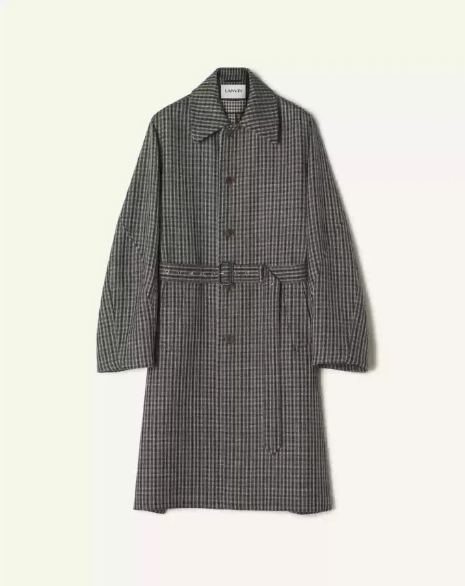 Checked Wool Car Coat Checked Wool Car Coat