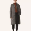 Checked Wool Car Coat Checked Wool Car Coat