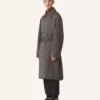 Checked Wool Car Coat Checked Wool Car Coat