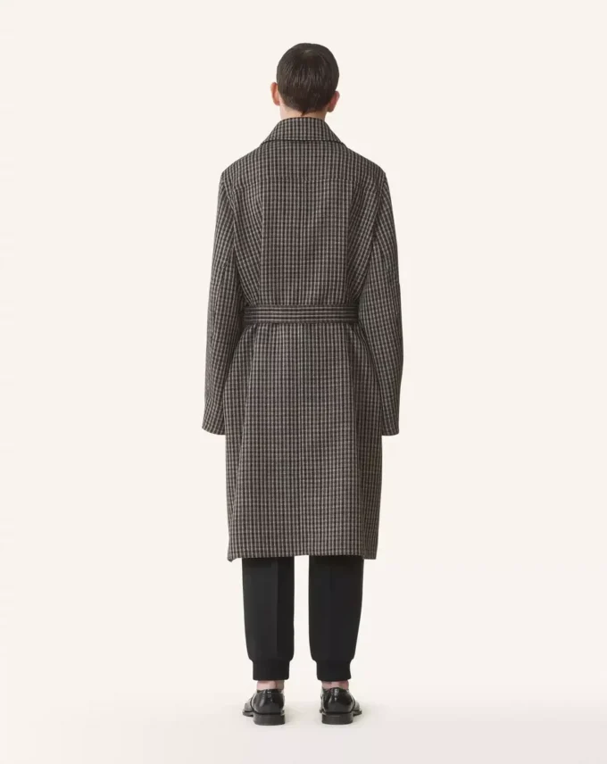 Checked Wool Car Coat Checked Wool Car Coat