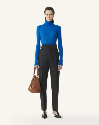 Merino Wool and Silk Turtleneck Sweater