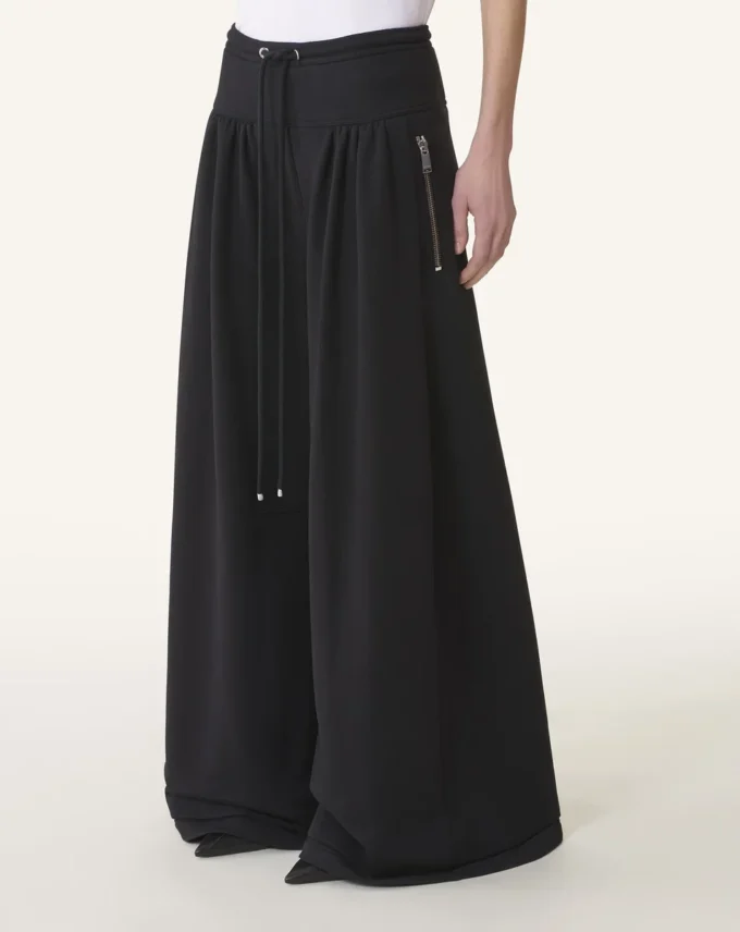Cotton Fleece and Cashmere Pants