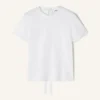 Cotton T-Shirt with Ribbon Detail