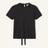 Cotton T-Shirt with Ribbon Detail