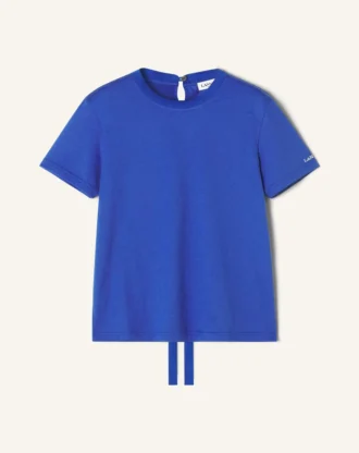 Cotton T-Shirt with Ribbon Detail