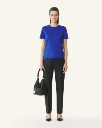 Cotton T-Shirt with Ribbon Detail