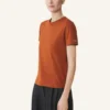 Cotton T-Shirt with Ribbon Detail
