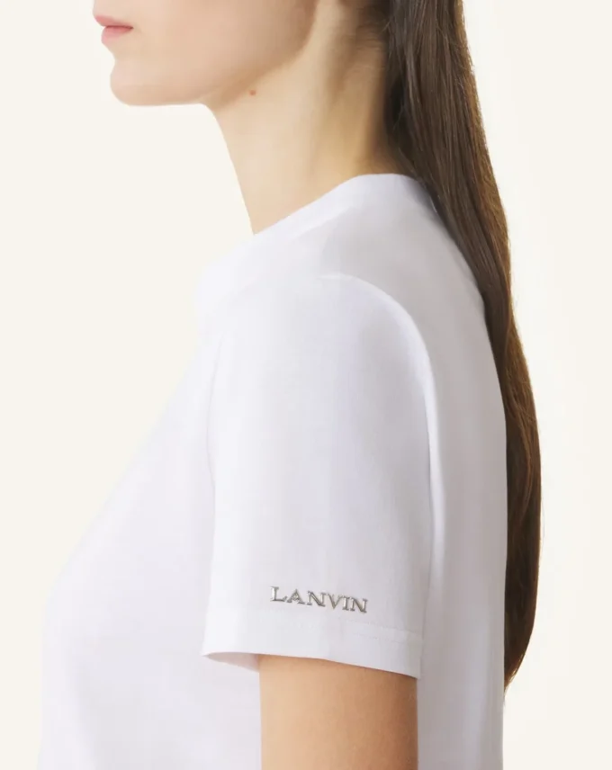 Cotton T-Shirt with Ribbon Detail