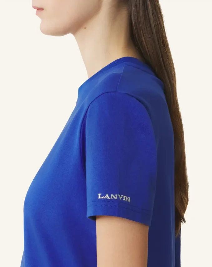 Cotton T-Shirt with Ribbon Detail