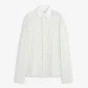 Cotton Voile Shirt with Cut-Outs Cotton Voile Shirt with Cut-Outs