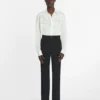 Cotton Voile Shirt with Cut-Outs Cotton Voile Shirt with Cut-Outs