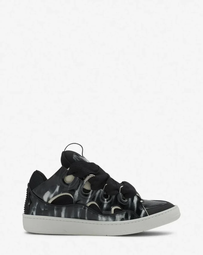 Curb Leather Sneakers with Sparkles Curb Leather Sneakers with Sparkles