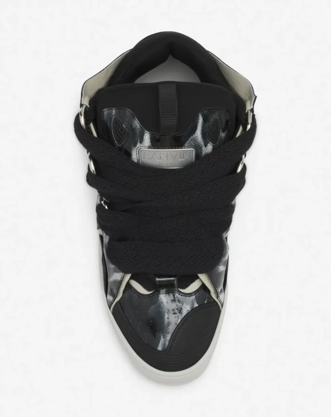 Curb Leather Sneakers with Sparkles Curb Leather Sneakers with Sparkles
