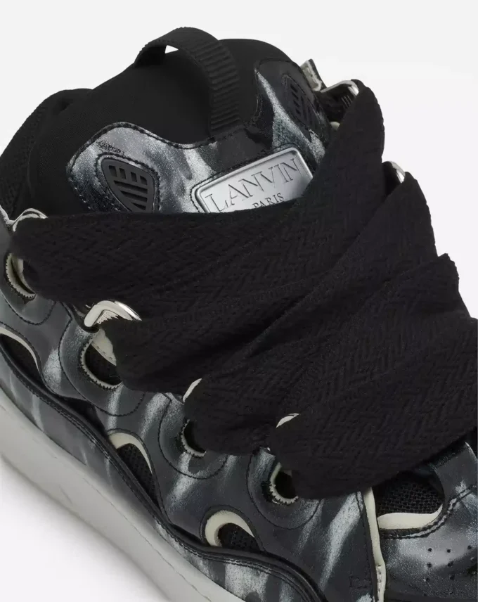 Curb Leather Sneakers with Sparkles Curb Leather Sneakers with Sparkles