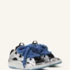 Curb Metallic Leather Sneakers with Mesh Laces Curb Metallic Leather Sneakers with Mesh Laces