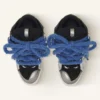 Curb Metallic Leather Sneakers with Mesh Laces Curb Metallic Leather Sneakers with Mesh Laces