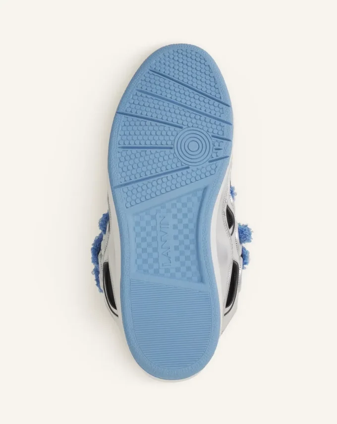 Curb Metallic Leather Sneakers with Mesh Laces Curb Metallic Leather Sneakers with Mesh Laces