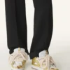 Curb Metallic Leather Sneakers with Mesh Laces Curb Metallic Leather Sneakers with Mesh Laces
