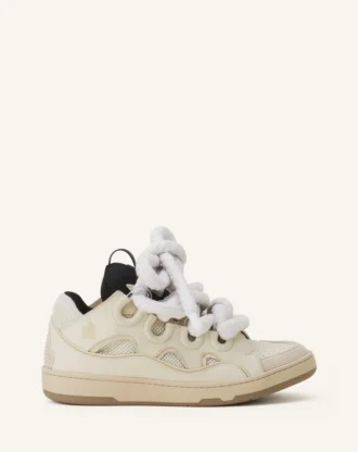 Curb Sneakers in Leather with Snake Laces