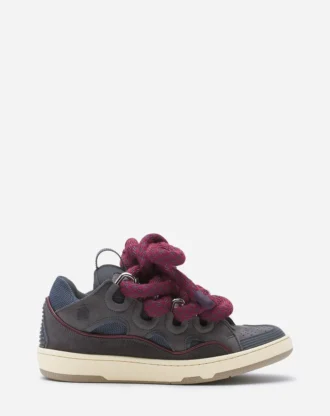 Curb Sneakers in Leather with Snake Laces