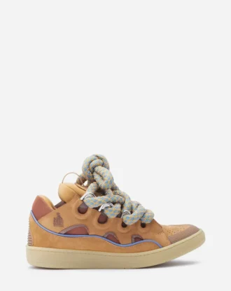 Curb Sneakers in Leather with Snake Laces