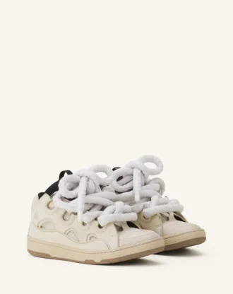 Curb Sneakers in Leather with Snake Laces