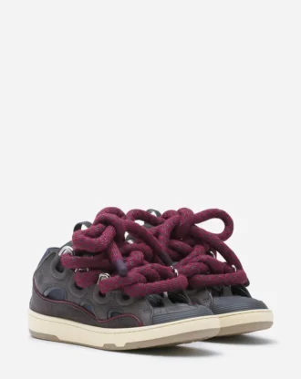 Curb Sneakers in Leather with Snake Laces
