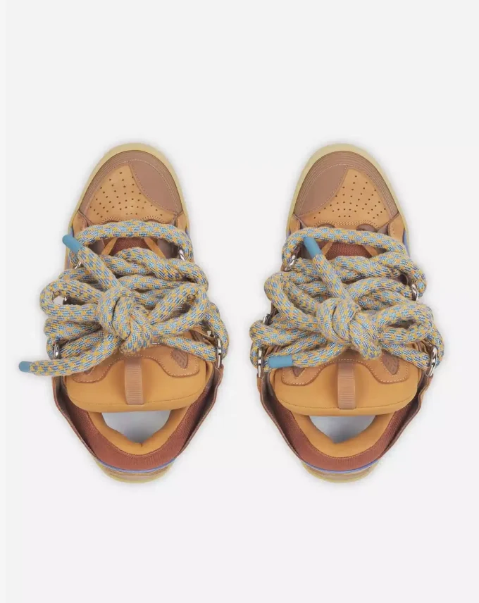 Curb Sneakers in Leather with Snake Laces