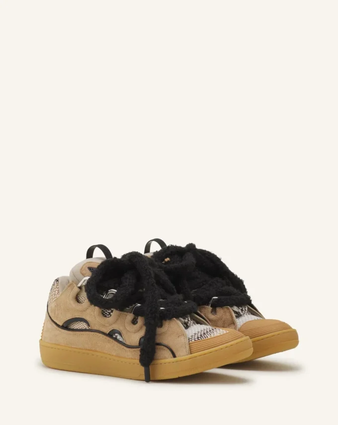 Curb Suede Sneakers with Mesh Laces Curb Suede Sneakers with Mesh Laces