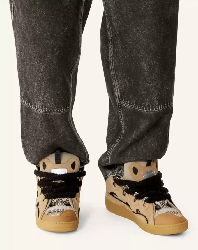 Curb Suede Sneakers with Mesh Laces Curb Suede Sneakers with Mesh Laces