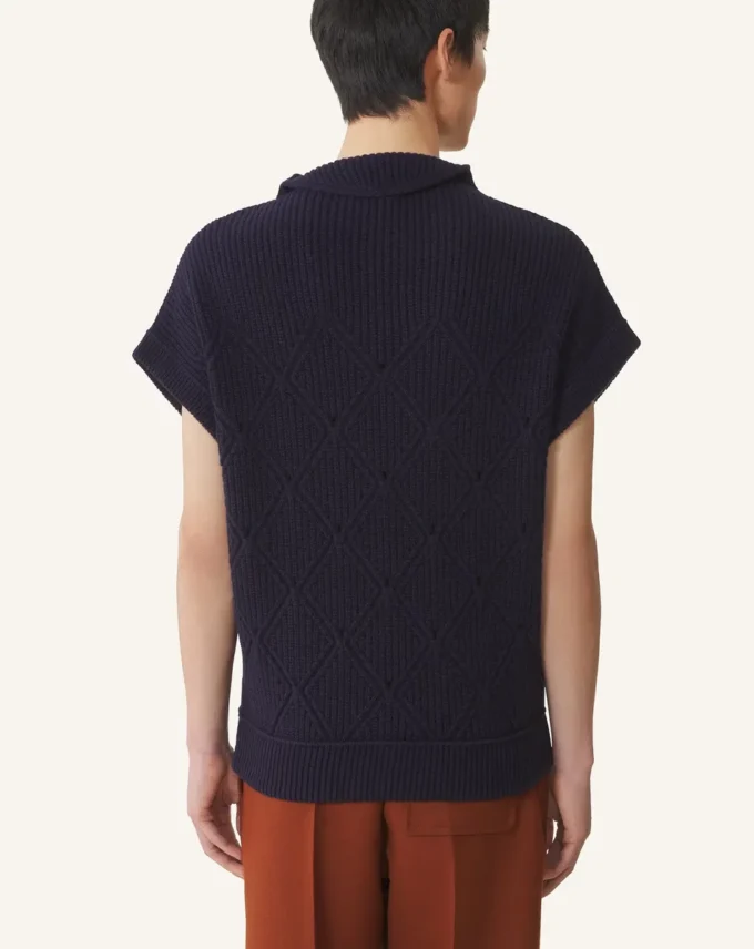 Diamond Detail Sleeveless Wool Sweater Diamond Detail Sleeveless Wool Sweater