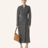 Double-Breasted Prince of Wales Wool Dress