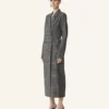 Double-Breasted Prince of Wales Wool Dress