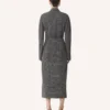 Double-Breasted Prince of Wales Wool Dress