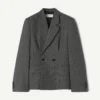 Double-Breasted Tailored Jacket in Prince of Wales Wool Double-Breasted Tailored Jacket in Prince of Wales Wool
