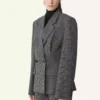 Double-Breasted Tailored Jacket in Prince of Wales Wool Double-Breasted Tailored Jacket in Prince of Wales Wool