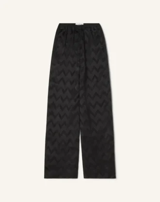 Fluid Pants in Jacquard Viscose