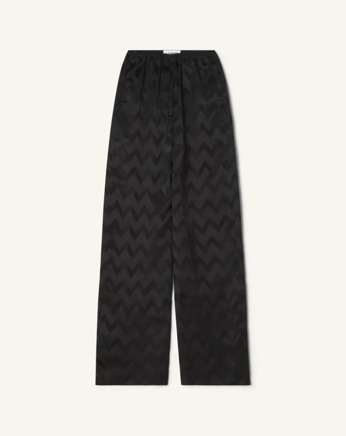 Fluid Pants in Jacquard Viscose Fluid Pants in Jacquard Viscose