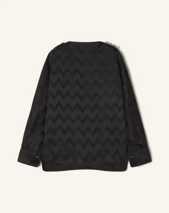 Fluid Top in Jacquard Viscose